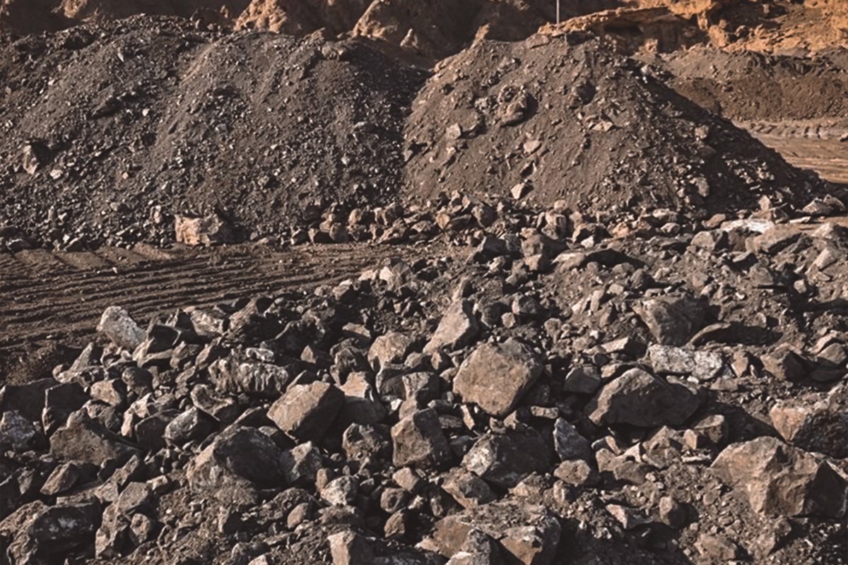 Iron Ore Stockpile & Mining Field